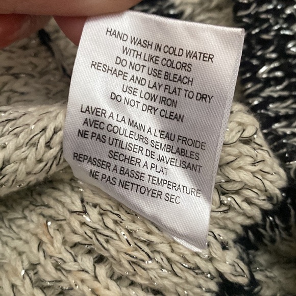 Effortless Coastal Chic Reitmans Striped Knit Cardigan Open Front Minimalist - Picture 12 of 12